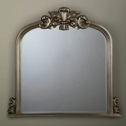 Haversham Overmantel Mirror, Silver, H119 x W114cm